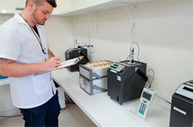 Calibração em laboratório Calibração em laboratório